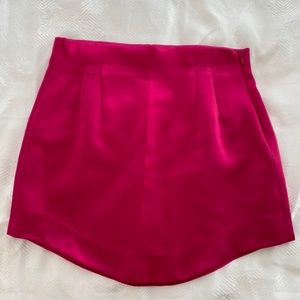 Zara fuchsia satin effect mini skirt!